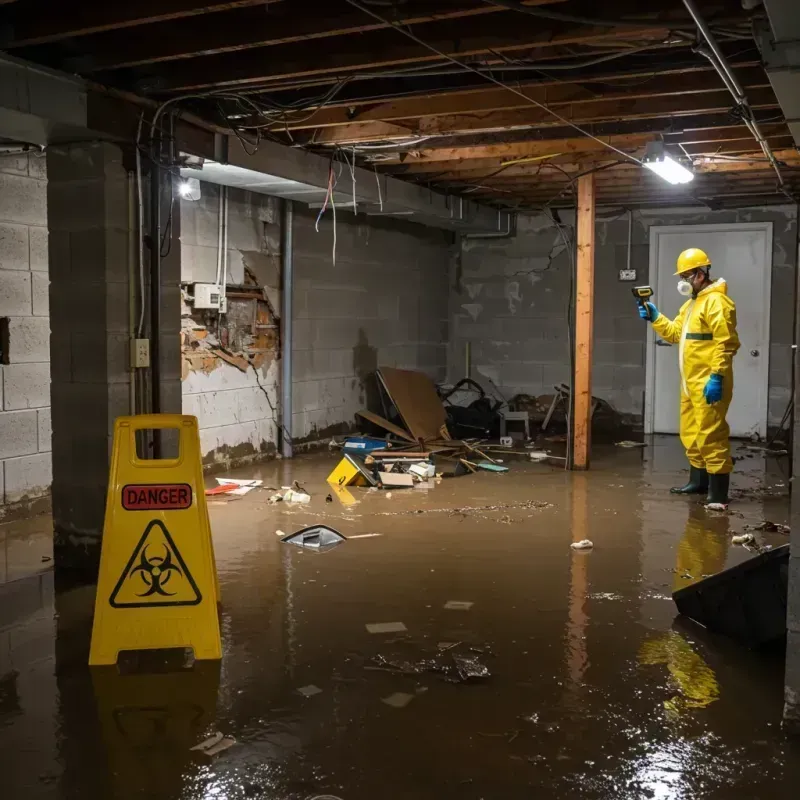 Flooded Basement Electrical Hazard in Owings Mills, MD Property